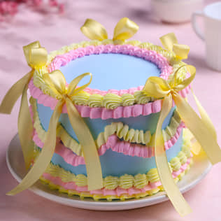 Pastel Wrap Ribbon Cake